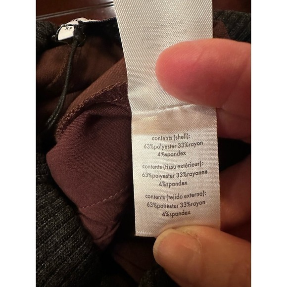 WeWoreWhat Women's Low-Rise V Pant Twill Ribbed Pants Size M Brown NWT - Picture 8 of 8